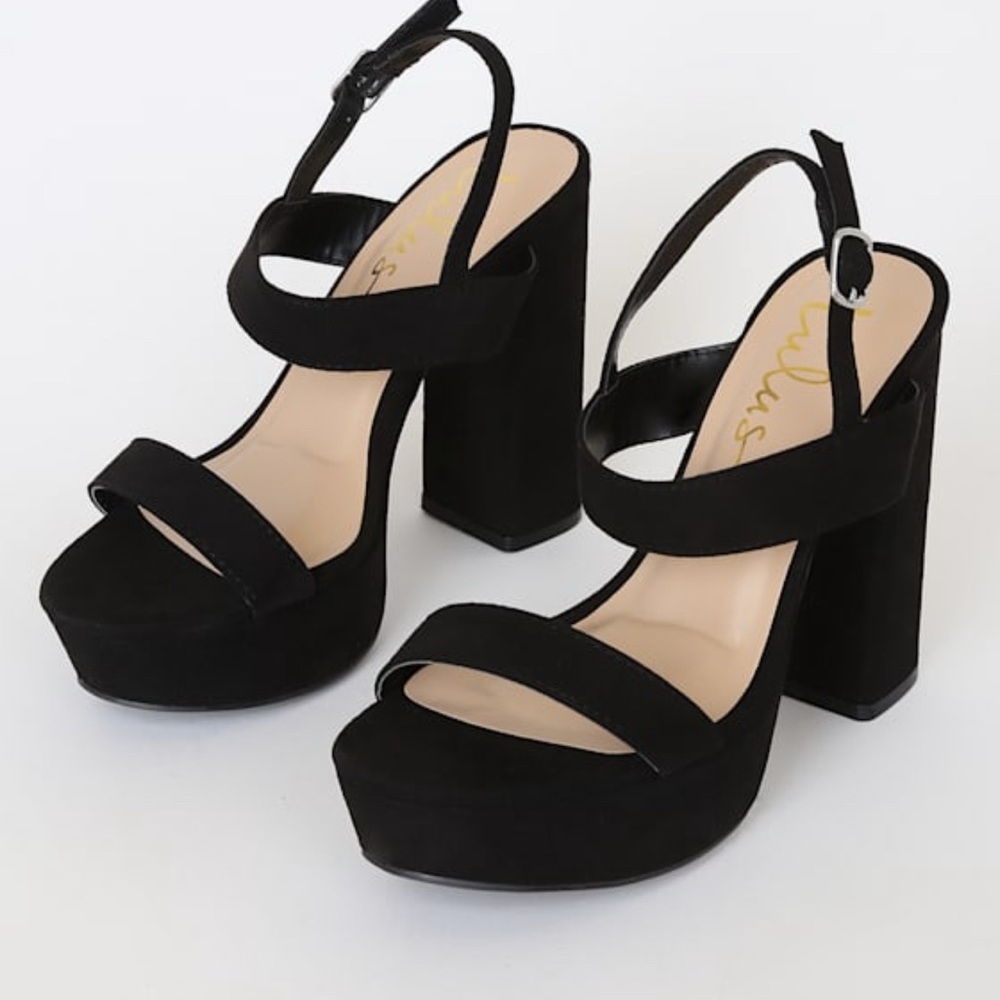 Lulus Black Platform Sandals